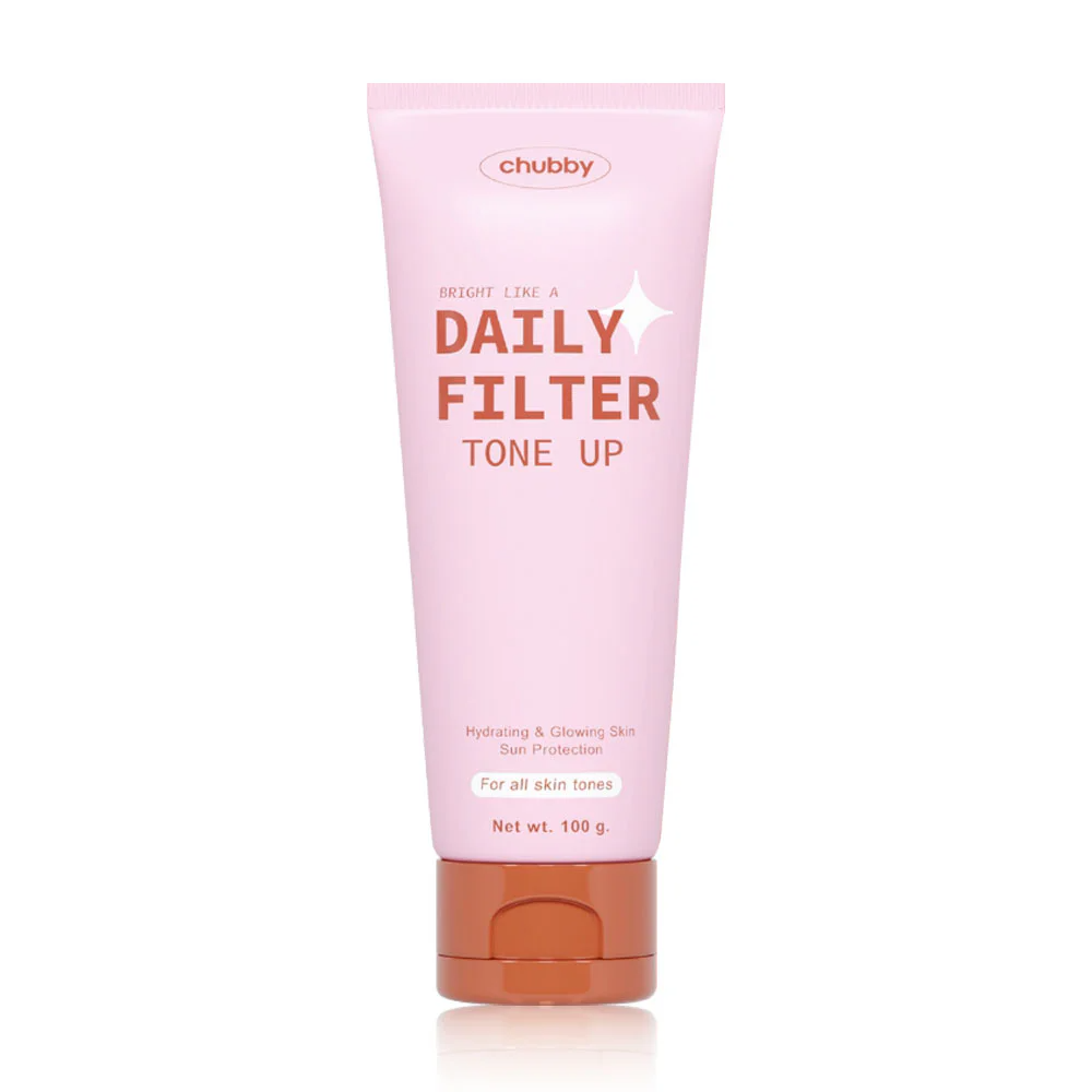 Chubby Daily Filter Tone Up 100g packaging Thailand instant brightening body cream with Niacinamide and seaweed extract