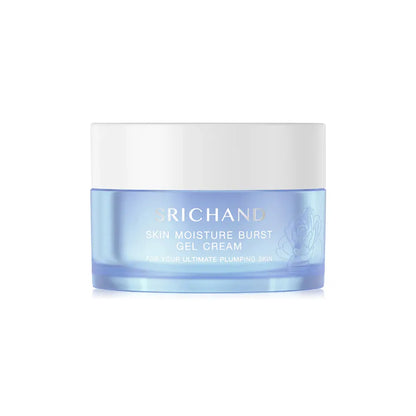 Woman applying Srichand Super C Gel Cream for brighter hydrated radiant skin before after