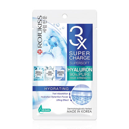 Rojukiss Supercharge Supersoft Whitening Mask – 3X Vitamins PT CELL | Brightening Sheet