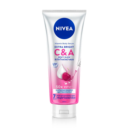 NIVEA Extra White C&A Vitamin Lotion 180ml bottle packaging international brightening body lotion with 100X Vitamin A Vitamin C Grape Seed Oil