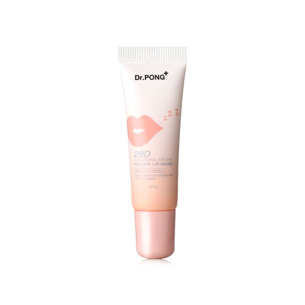 Dr. Pong 28D Whitening Drone Pink Lip Mask 8.5g jar packaging Korea lip brightening overnight mask Thai import