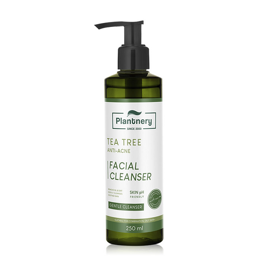 Plantnery Tea Tree Facial Cleanser 250ml pump bottle packaging Thailand acne control facial cleanser with Tea Tree Oil Niacinamide Zinc PCA