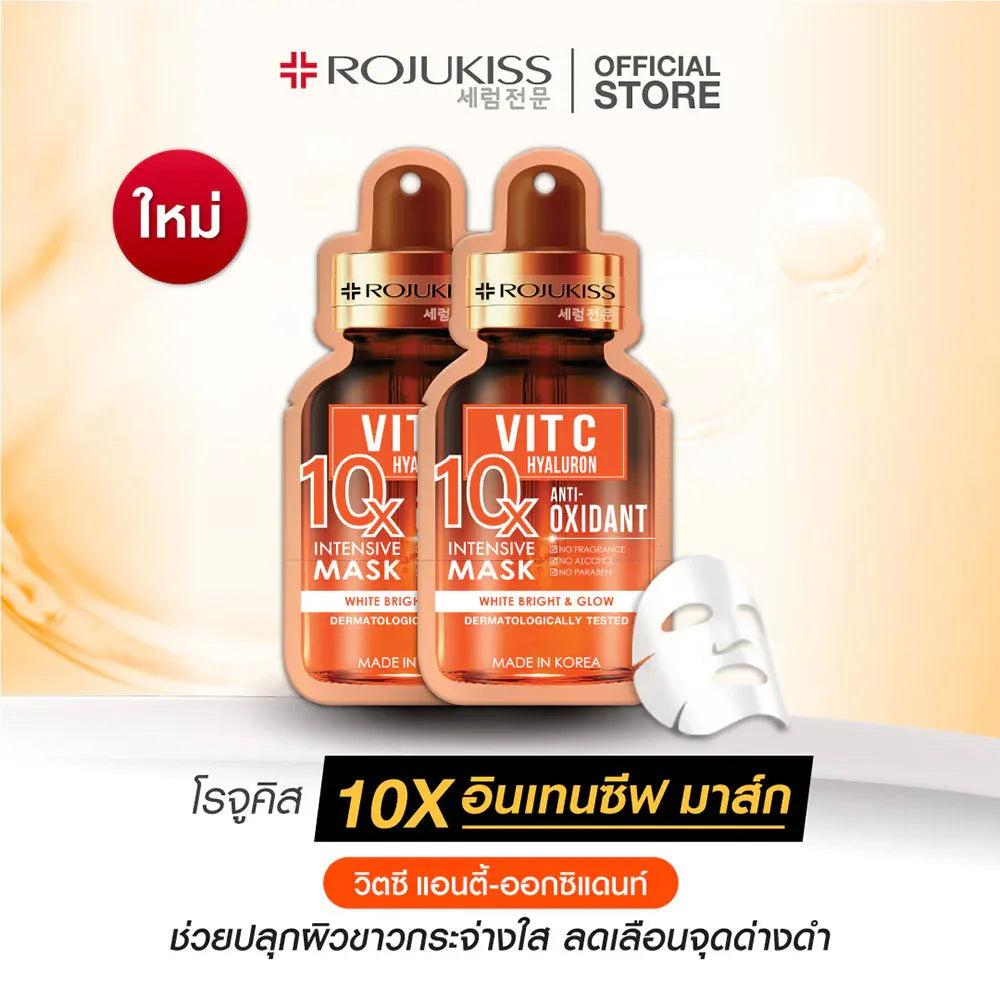 Rojukiss Perfect Texture 10X Intensive Mask – Pore-Care, Retexturizing Serum Sheet Mask | 24 ml
