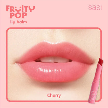 SASI Fruity Pop Lip Balm Orange texture close-up hydrating complex orange flavor formula