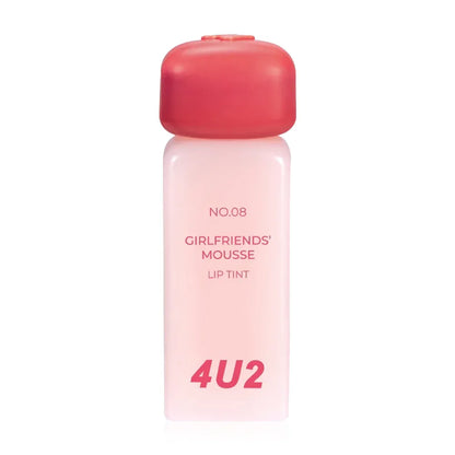  4U2 Girlfriends Liquid lipstick with a matte mousse texture from 4U2, giving a whipped cream-like sensation, smooth and soft texture
