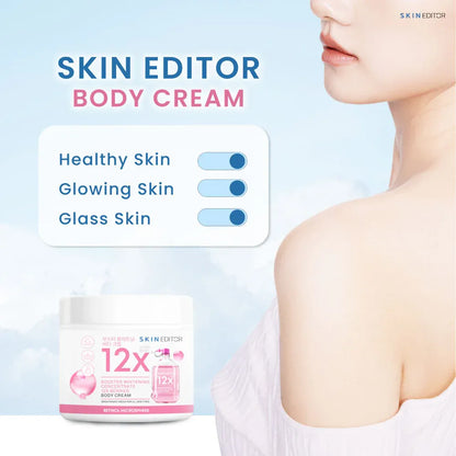 Skin Editor 12x Berries Body Cream texture close-up berry extracts niacinamide alpha arbutin hyaluronic acid formula