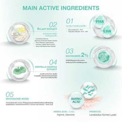 hai FDA registered Dr. Niks microbiome white booster mask for sensitive dull skin