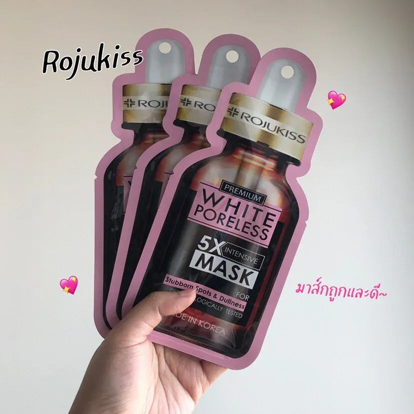 Rojukiss White Poreless 5X Intensive Mask – Dark Spot & Acne Scar Brightening Serum Mask | 25 ml