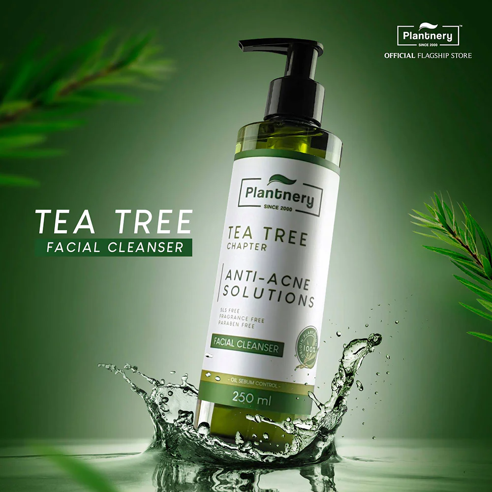 Plantnery Tea Tree Cleanser texture close-up gentle gel formula Tea Tree Oil Salicylic Acid Witch Hazel Panthenol