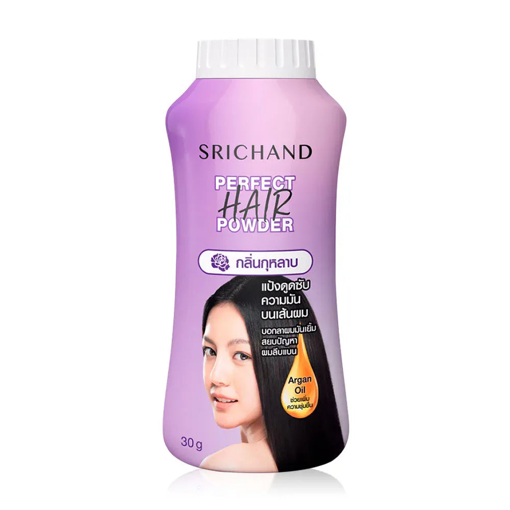 Srichand Perfect Hair Powder 30g shaker-top bottle packaging Thailand volumizing hair powder