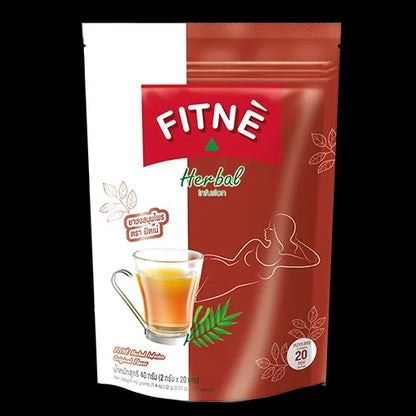 Fitne Herbal Tea sachets packaging Thailand natural digestive wellness tea with Senna Terminalia Chebula Stevia botanicals