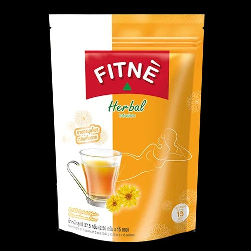Fitne Herbal Tea sachets packaging Thailand natural digestive wellness tea with Senna Terminalia Chebula Stevia botanicals