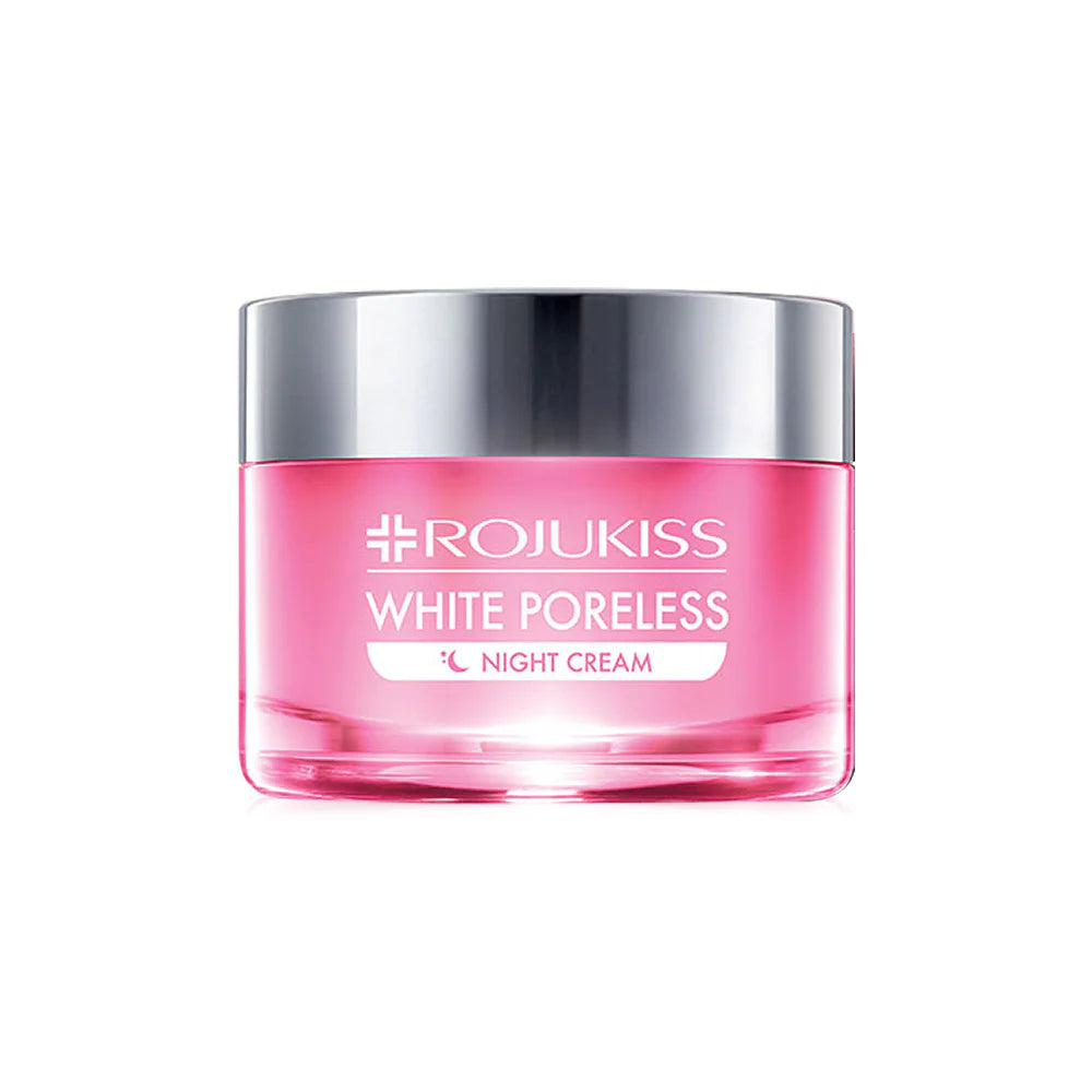 Rojukiss White Poreless Night Cream 45ml - Thai-made brightening night cream