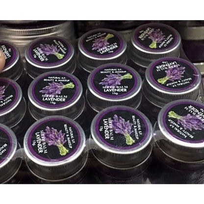 Natural SP Sleep Balm Lavender 15g tin packaging Thailand aromatherapy relaxation balm for restful sleep stress relief
