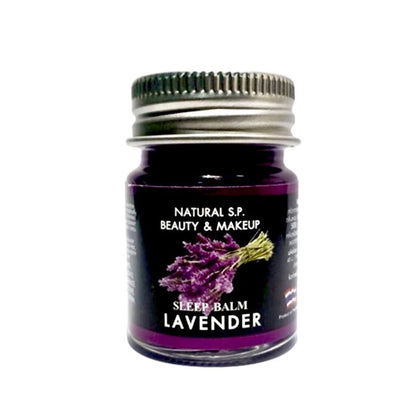 Natural SP Sleep Balm Lavender 15g tin packaging Thailand aromatherapy relaxation balm for restful sleep stress relief