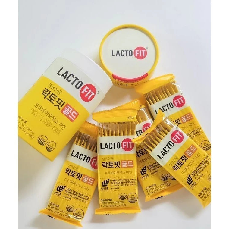 Lacto-Fit Probiotic Gold Upgrade capsules close-up 10+ probiotic strains prebiotic fibers formula