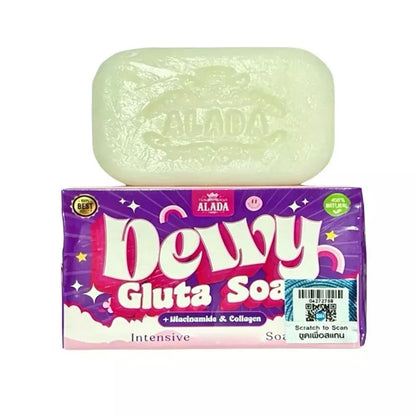 ALADA DEWY GLUTA  Soap bar packaging Thailand niacinamide collagen facial body cleanser for radiant skin