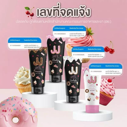 JJ White Sun Lotion SPF50 PA++ bottle packaging Thailand brightening daily sunscreen with broad-spectrum UV protection