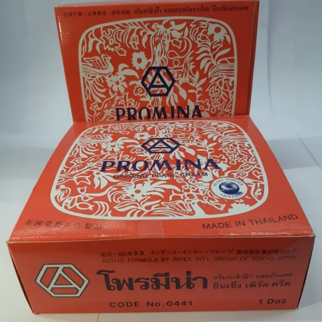 Thai FDA registered Promina Super White Ginseng Pearl Cream 10-1-5504516 dermatologist-tested suitable for all skin types brightening care