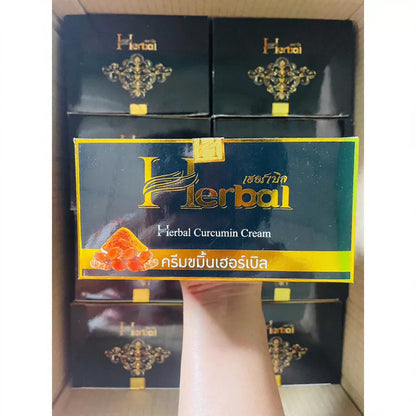 Black Turmeric Herbal Cream 5g portion packaging Thailand brightening facial cream with Black Turmeric extract traditional Thai botanicals