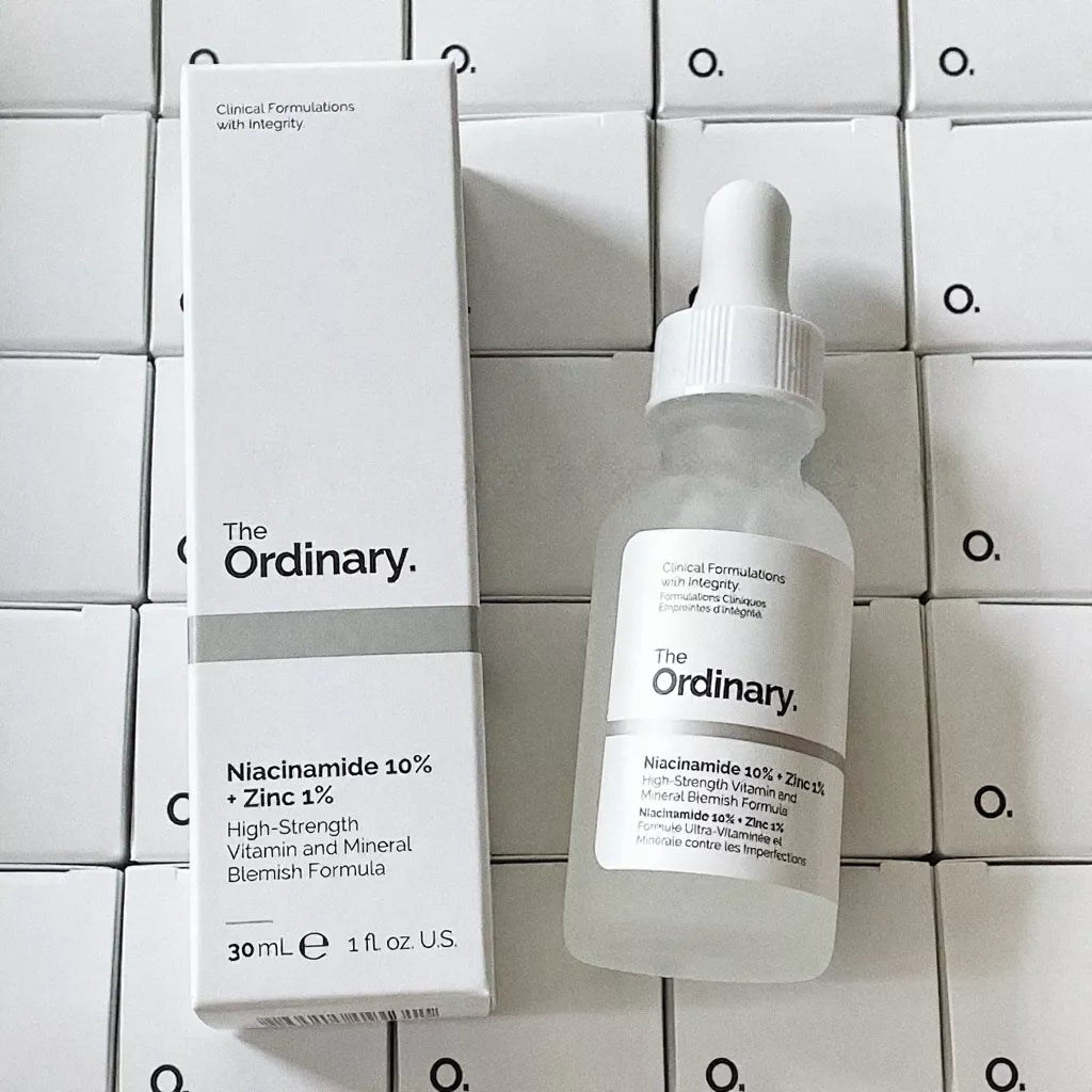 Woman applying Niacinamide Zinc Serum for smooth bright balanced skin before after results