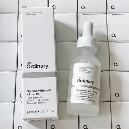 Woman applying Niacinamide Zinc Serum for smooth bright balanced skin before after results