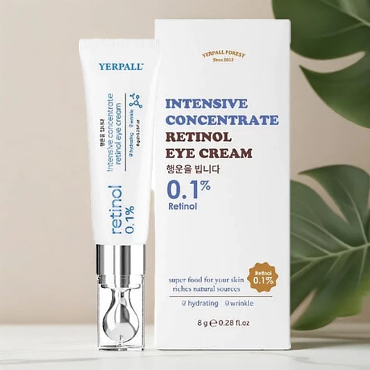 Yerpall Intensive Concentrate Retinol Eye Cream 8g jar packaging Thailand anti-aging under-eye cream with Retinol Aquatide Red Algae Peptides