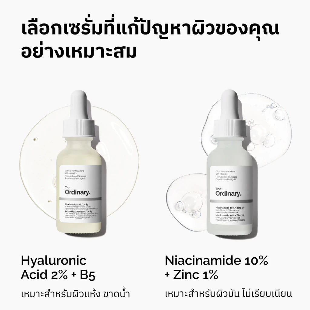 Niacinamide Zinc Serum texture close-up lightweight aqueous formula niacinamide vitamin B3 zinc PCA water base