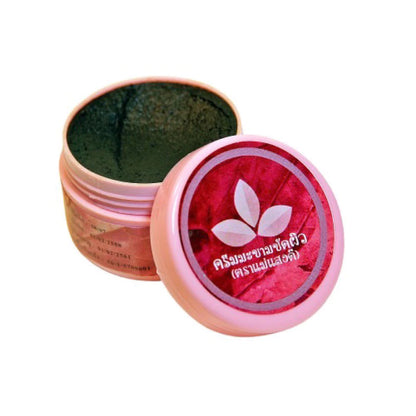 Thai FDA registered Mae Saengdee Phayao Tamarind Scrub Cream 56-1-5700001 dermatologist-tested 100% natural herbal suitable for sensitive skin brightening exfoliation