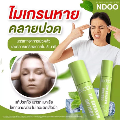 Ndoo Migraine Relief Roll-on 10ml – Ayurvedic Cooling Headache & Sleep-Relax Roll-on (Green & Purple)