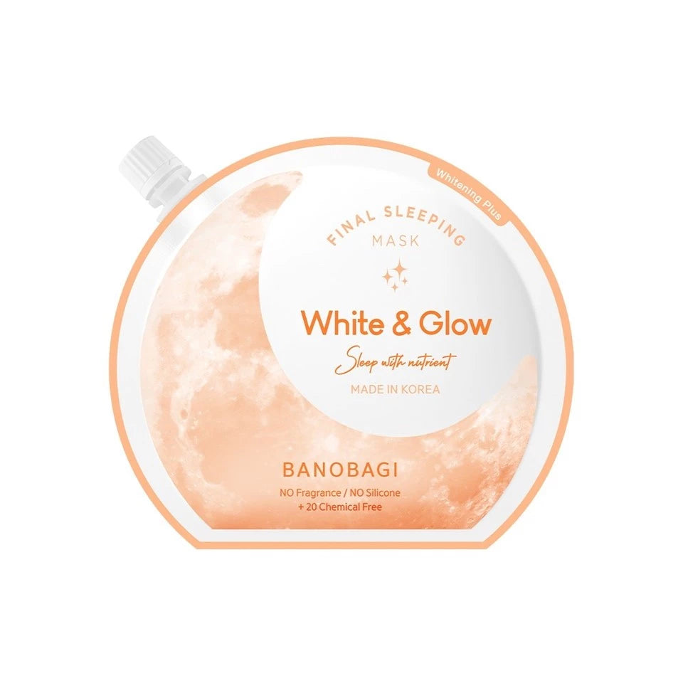 BANOBAGI Final Sleeping Mask Whitening 23ml pouch packaging Thailand overnight brightening facial mask with brightening complex hydrating gel-cream