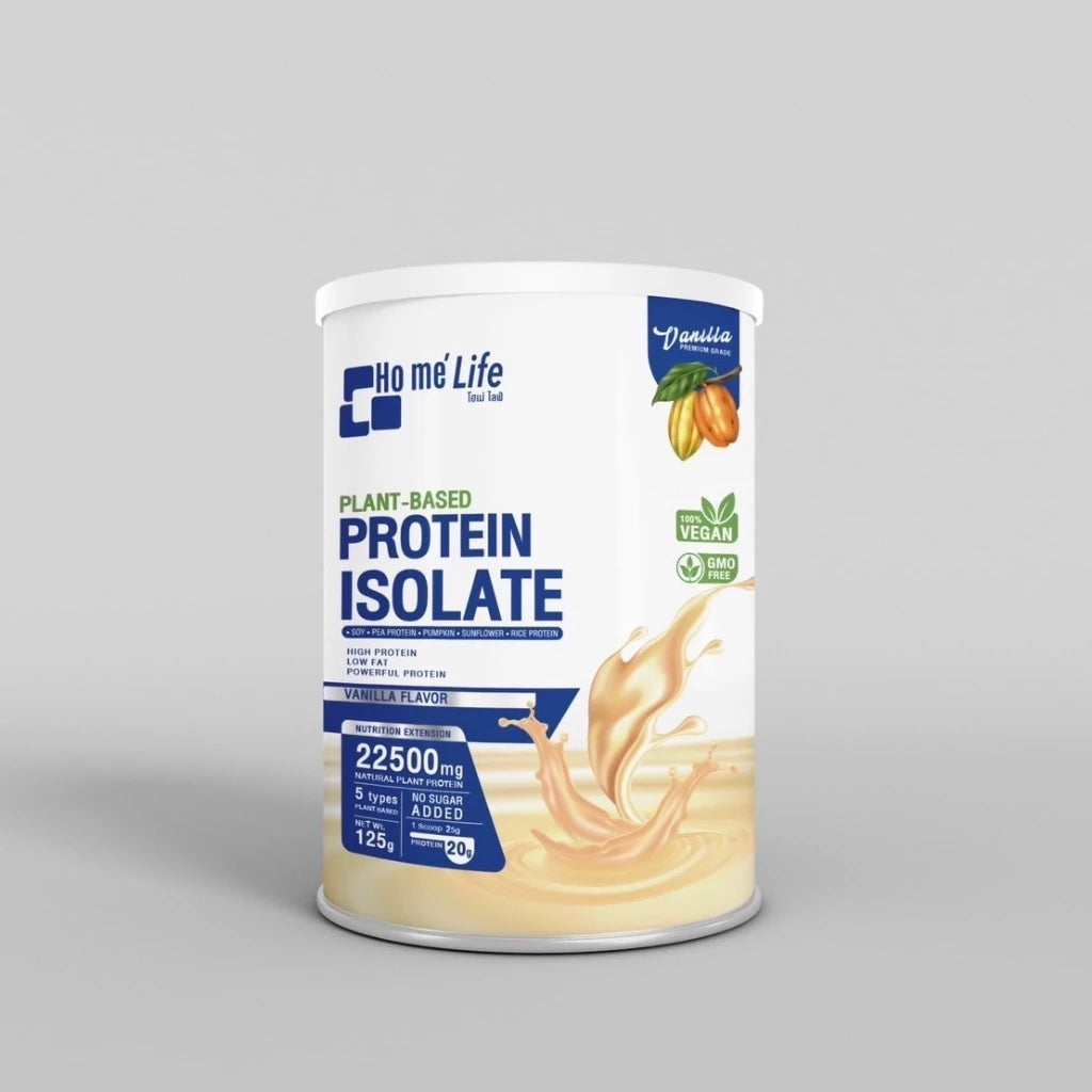 Ho me' life Plant-Based Protein Isolate 500g pouch packaging Thailand vegan protein powder with 5-plant blend and FOS fiber