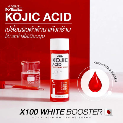 ABOUT MEE Kojic Acid Whitening Face Serum 30ml – 1% Kojic + 5% Niacinamide + AHA/BHA/PHA
