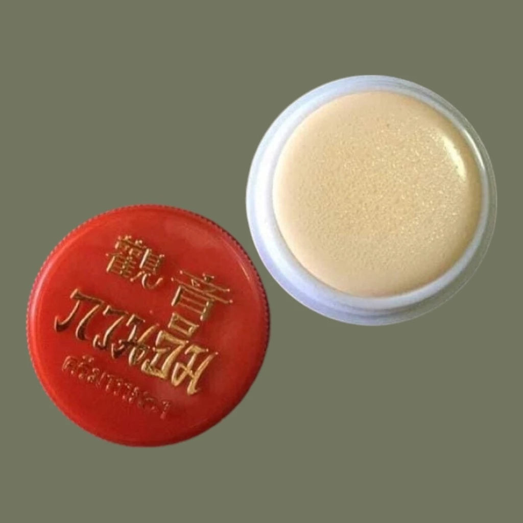 Kuan Im Pearl Cream texture close-up pure pearl extract traditional herbal botanicals formula