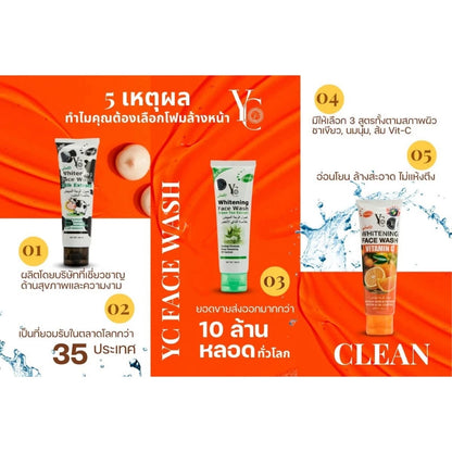 YC Whitening Face Wash | Brightening Facial Foam Thai