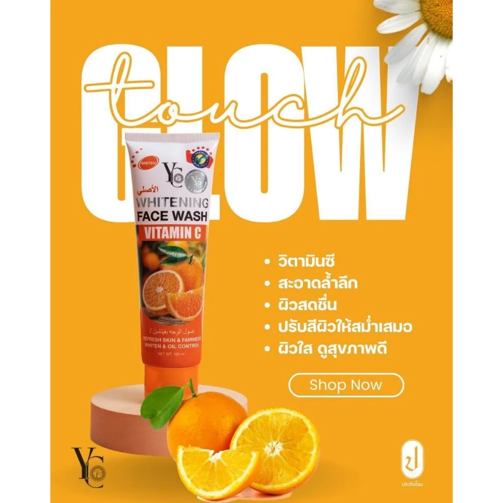 YC Whitening Face Wash | Brightening Facial Foam Thai