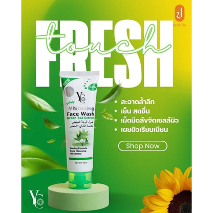 Thai FDA registered YC Whitening Face Wash for dullness dark spots uneven tone sensitive skin