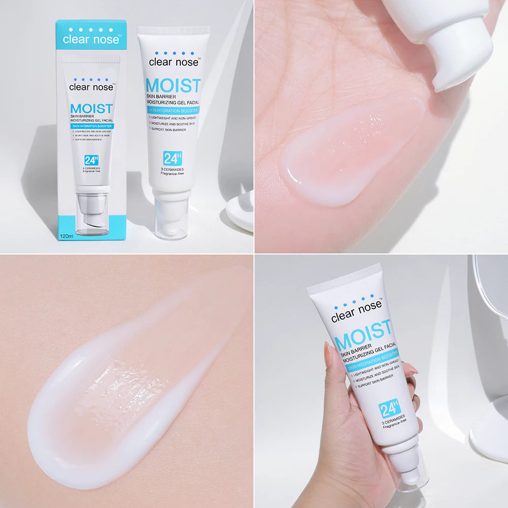 Clear Nose Moist Skin Barrier Moisturizing Gel Facial 120ml tube packaging Thailand hydrating barrier-repair gel with ceramides niacinamide hyaluronic acid
