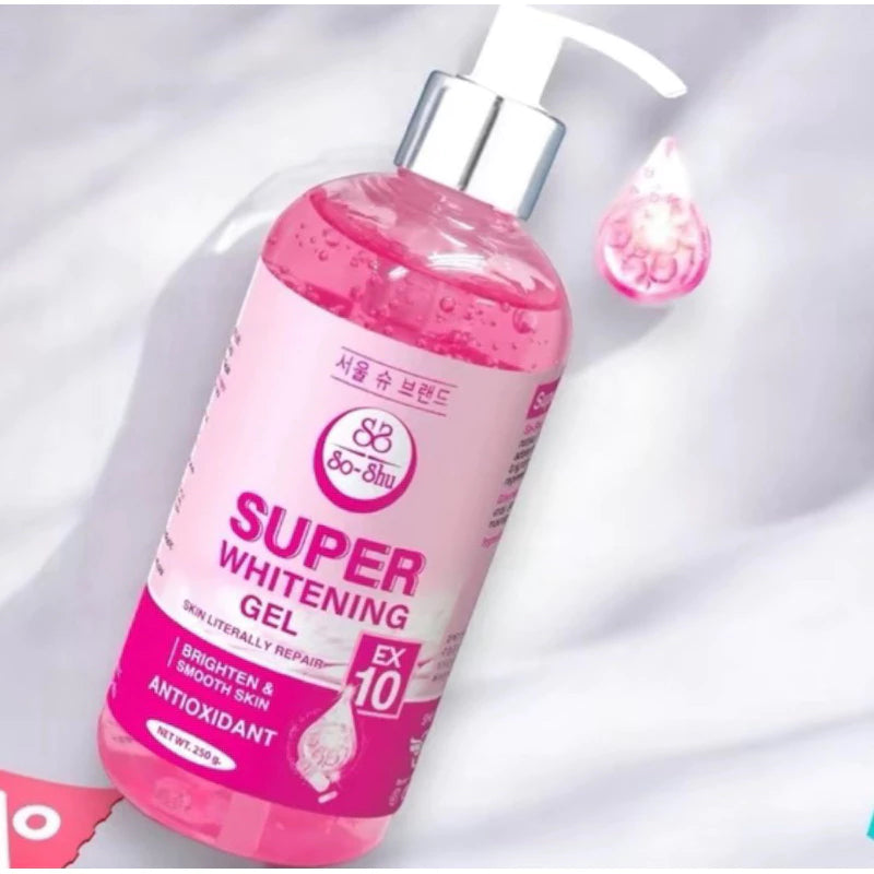 Woman applying Seoul Shu Glassy Lotion for brighter glassy radiant body skin before after