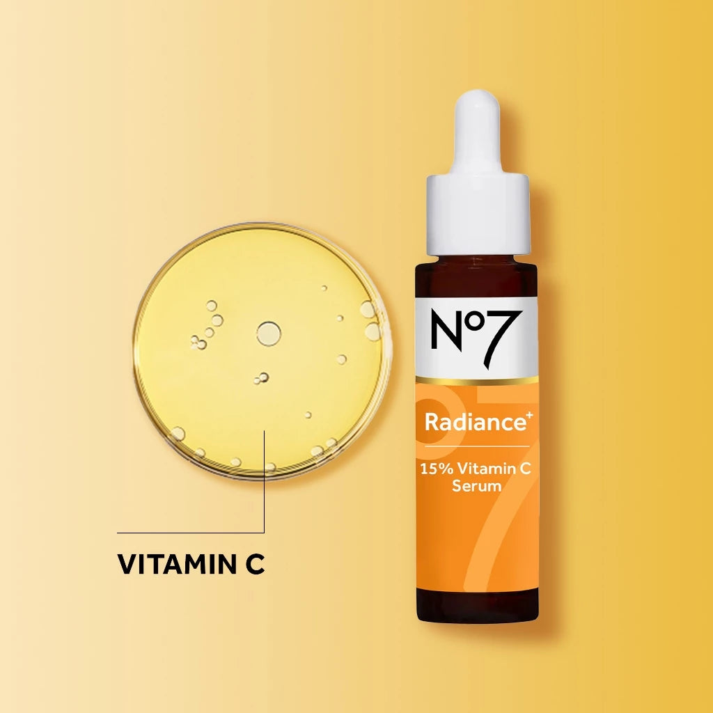 Thai FDA registered No7 Radiance +15 Vitamin C Serum for dark spots uneven tone dull skin