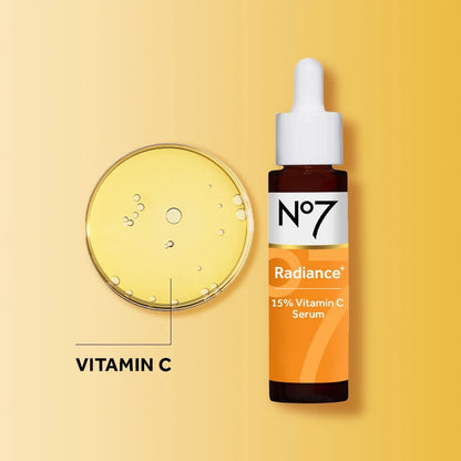 Thai FDA registered No7 Radiance +15 Vitamin C Serum for dark spots uneven tone dull skin
