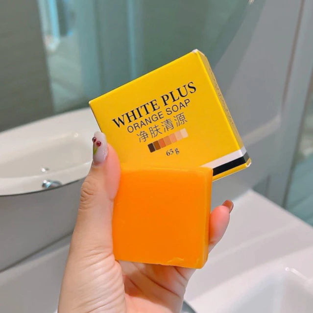 Light White Orange Soap 65g bar packaging Thailand orange exfoliating brightening soap