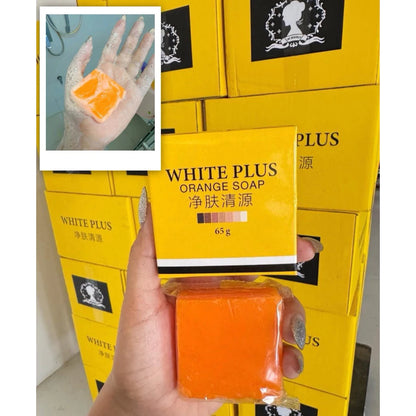 Thai FDA registered Light White Orange Soap for dullness rough texture dead skin cells uneven tone 65g