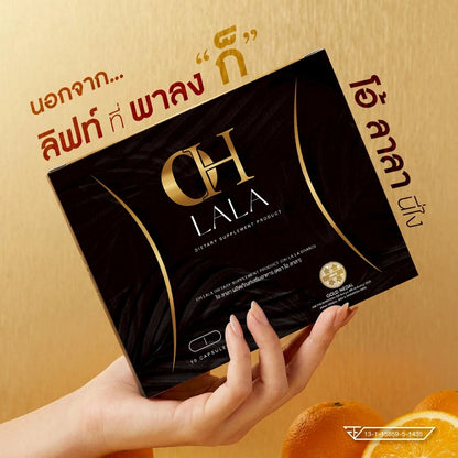 Woman taking OH LaLa for reset transform confident figure weight management journey