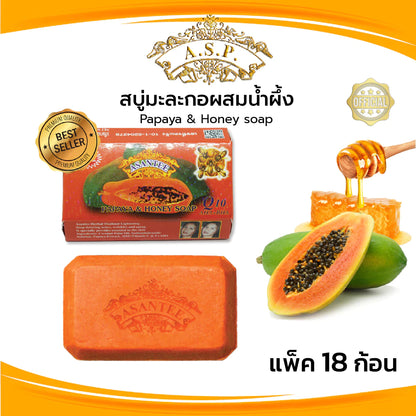 Woman using Asantee Papaya Honey Soap for soft bright nourished skin before after