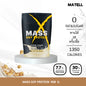Matell Mass Soy Protein Gainer powder scoop and shaker cup on gym bench background