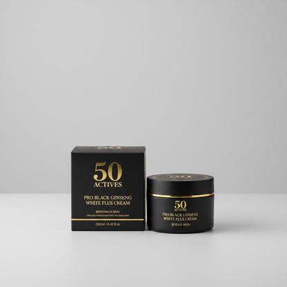 Thai FDA registered Pro Black Ginseng White Plus Cream for dull skin uneven tone dryness stress-induced aging body care