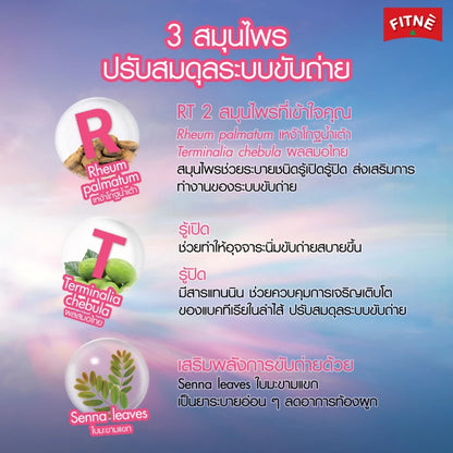 Fitne Herbal Tea sachets packaging Thailand natural digestive wellness tea with Senna Terminalia Chebula Stevia botanicals