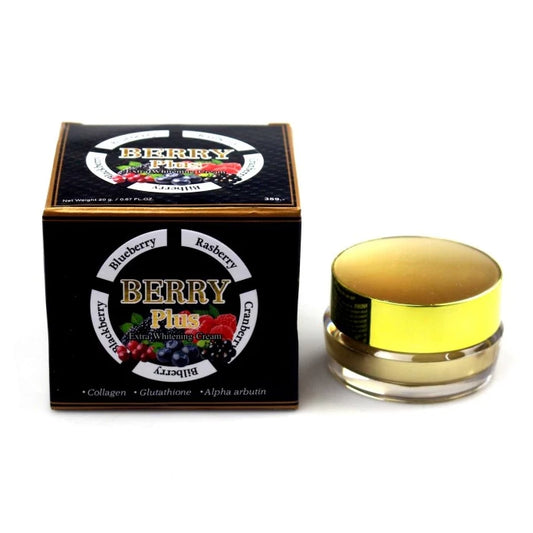 Berry Plus 5X Extra Whitening Cream 20g jar packaging Thailand brightening facial cream with Berry Complex 5X Collagen Alpha Arbutin