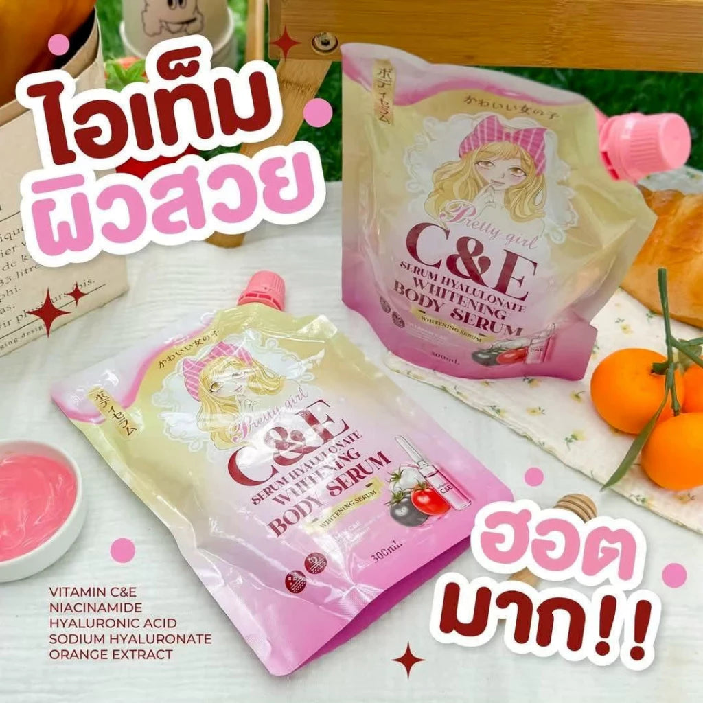 Thai FDA notified Hyaluronate Whitening Body Serum 73-1-6800011656 dermatologist-tested suitable for all skin types brightening hydration care